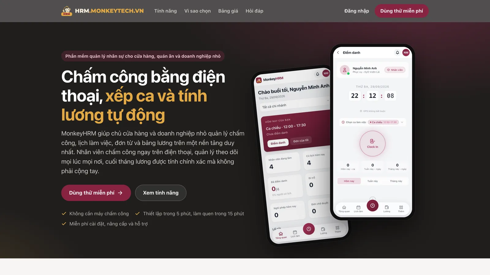 MonkeyHRM - Time tracking, scheduling, payroll