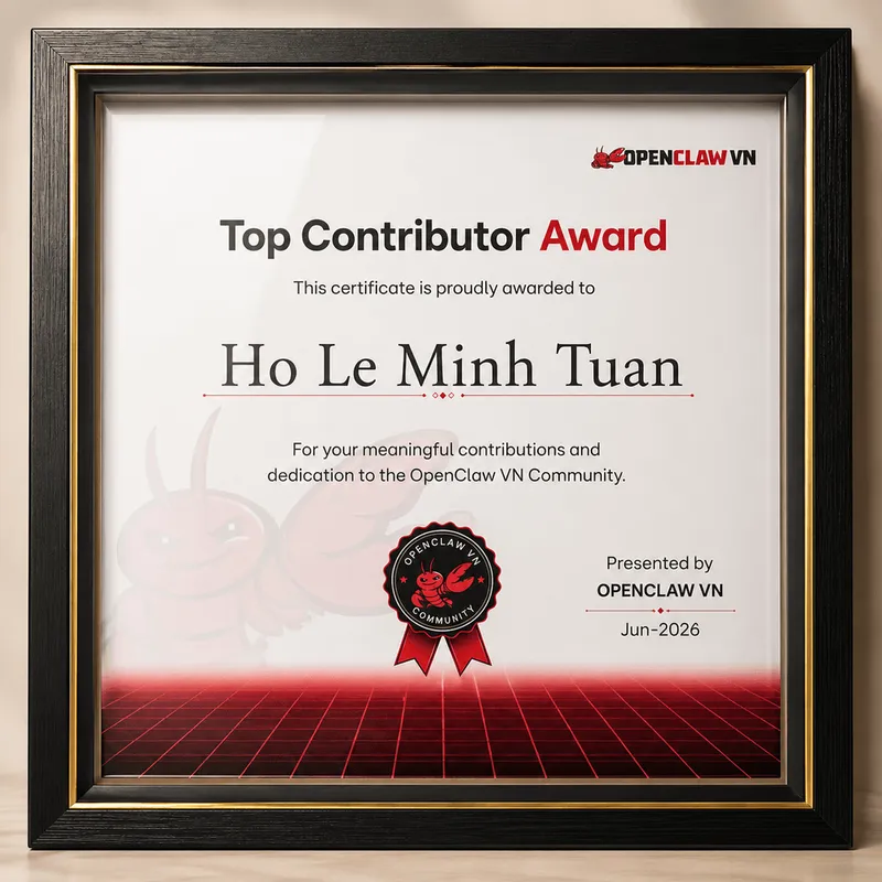Top Contributor Award - Hồ Lê Minh Tuấn